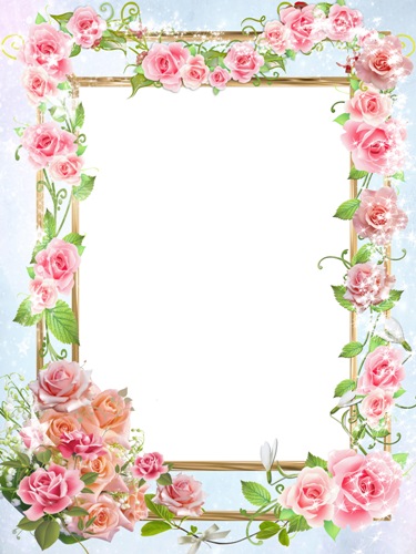 دانلود فریم و قاب عکس زیبای طراحی شده با گل صورتی Photo Frame - Pink mood