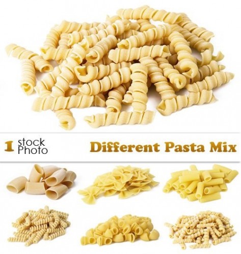 دانلود تصاویر استوک از انواع مختلف پاستا Different Pasta Mix