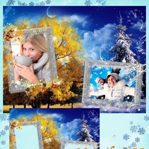 دانلود فریم و قاب عکس زمستانی وپاییزی Frame - autumn, winter