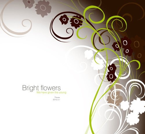 دانلود پس زمینه لایه باز با طرح گل برای فتوشاپ Bright Flowers Psd for Photoshop