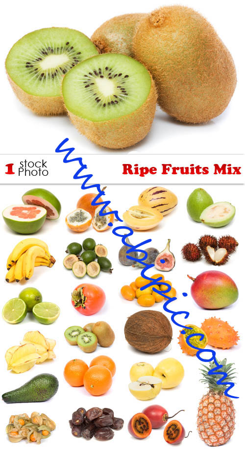 دانلود تصاویر استوک میوه Photo - Ripe Fruits Mix شماره 2