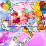 دانلود فریم عکس برای کودکان (تولد) Photoframe   Kids Happy Birthday