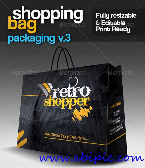دانلود طرح وکتور کیف و ساک خرید GraphicRiver Shopping Bag Packaging