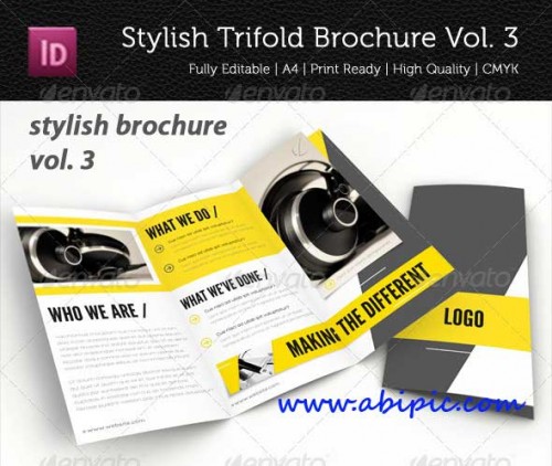 دانلود طرح ایندیزاین بروشور 3 لت شماره 5 Stylish Trifold Brochure Vol