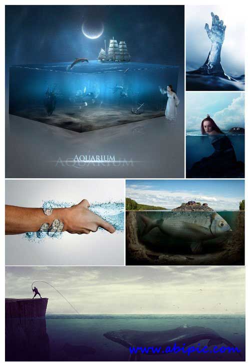دانلود تصاویر ترکیبی و فتوشاپی شده آب Masters Photomanipulation Water