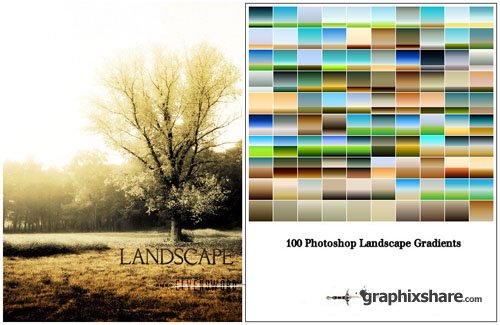 دانلود پک گرادینت های مخصوص منظره Landscape Photoshop Gradients