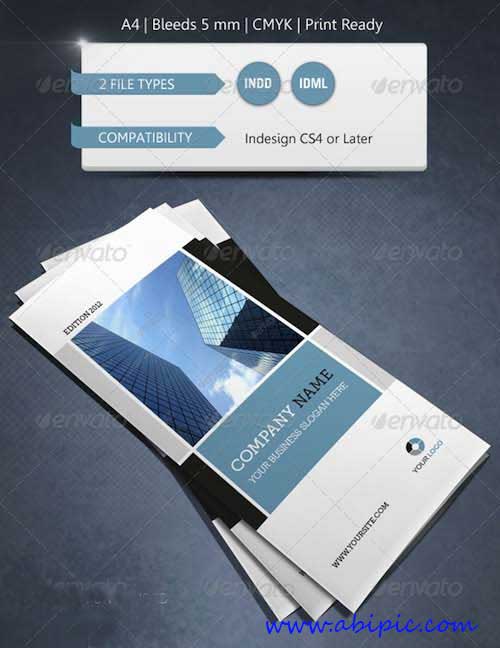 دانلود طرح ایندیزاین بروشور 3 لت شرکتی و مدرن Modern & Corporate Trifold Brochure Template