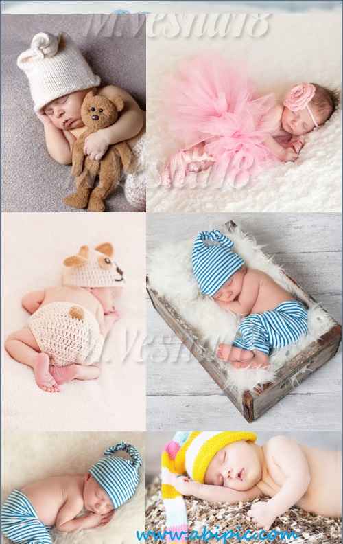 دانلود تصاویر استوک نوزاد در حال خواب Stock Photos sleeping kids