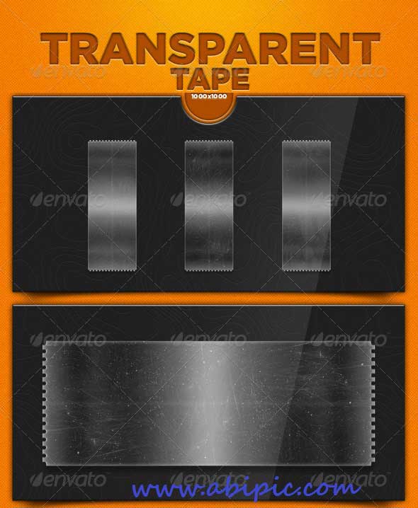 دانلود طرح لابه باز نوار و نوار چسب های شفاف Transparent Tape PSD