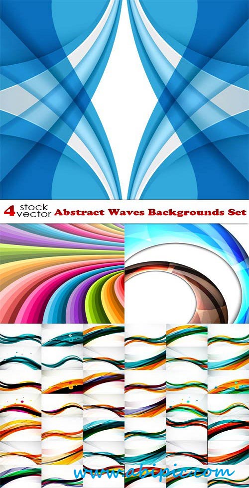 دانلود وکتور پس زمینه انتزائی شماره 13  Vectors Abstract Waves Backgrounds