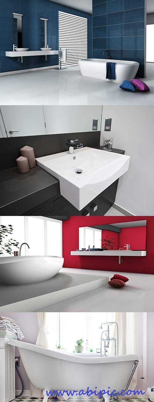 دانلود تصاویر استوک از طراحی و دکوراسیون داخلی حمام Bathroom Interior