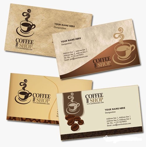 دانلود کارت ویزیت مخصوص کافی شاپ Coffee Shop Business Cards
