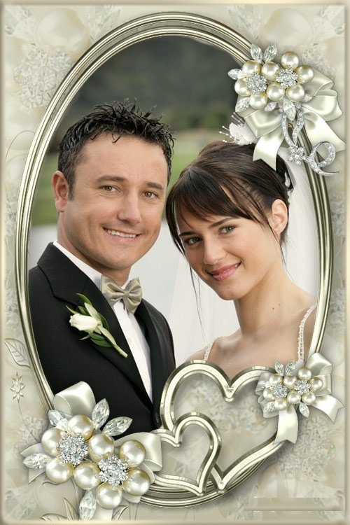 دانلود قاب عکس ازدواج فوق العاده زیبا Frame for Photoshop - Simple frame for wedding
