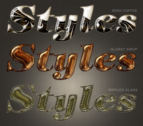 دانلود استایل های شیشه ای برای فتوشاپ سری جدید Glass Styles