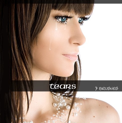 دانلود براش زیبای اشک برای فتوشاپ Tears Brushes