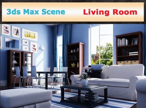 دانلود نمونه طراحی های 3 بعدی داخل منزل و پذیرایی 3ds Max interior - Living room
