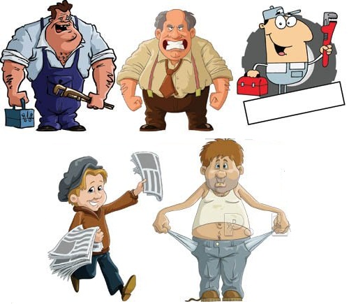 دانلود تصاویر وکتور خنده دار از مردم Funny people vector