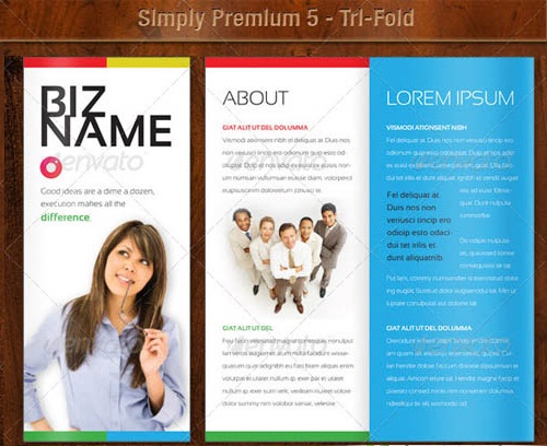 دانلود 5 طرح لایه باز آماده بروشور 3 لت زیبا Simply Premium 5 – Tri-Fold Brochure