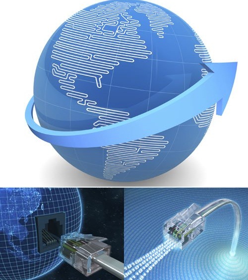 دانلود تصاویر استوک با موضوع جهان و ارتباط اینترنتی Stock Photo - Globe And Communications Internet Concepts