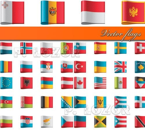دانلود وکتور پرچم کشورهای جهان Vector flags