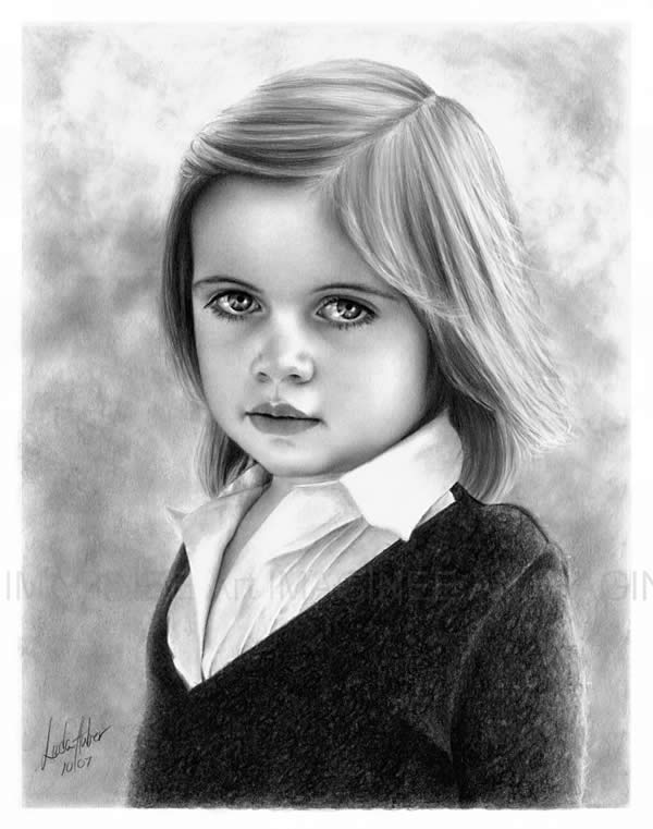 عکس های زیبا از طراحی چهره کودکان با مداد