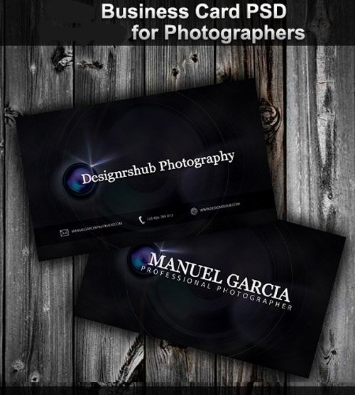 دانلود طرح لایه باز کارت ویزیت عکاسان New Business Card Psd for Photographer