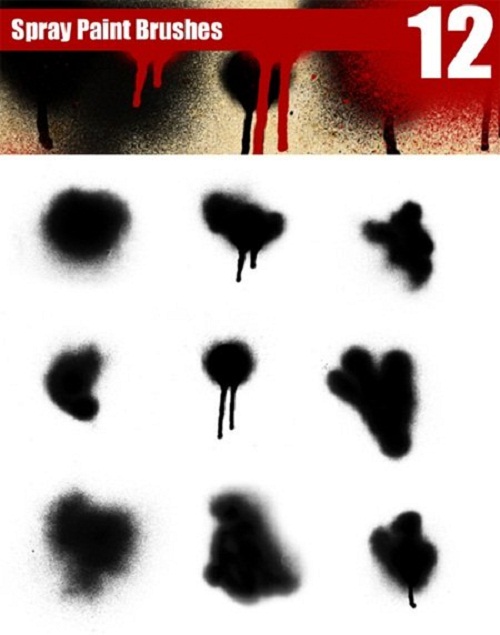 دانلود براش اسپری برای فتوشاپ Spray paint brushes set for Photoshop