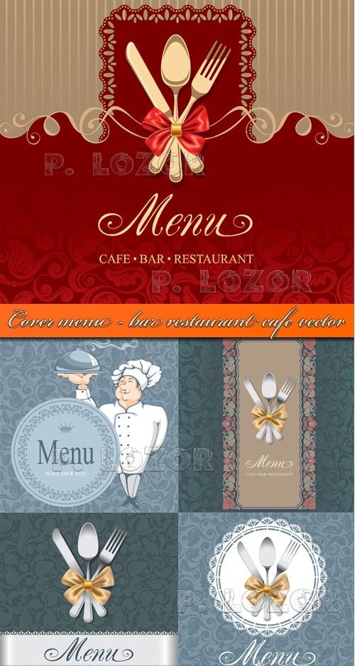 دانلود کاورهای زیبا برای منو رستوران ها و کافه ها Cover menu - restaurant & cafe vector