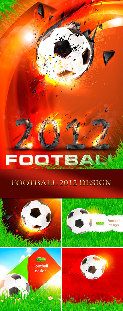 دانلود طرح های وکتوری فوتبال Football 2012 design