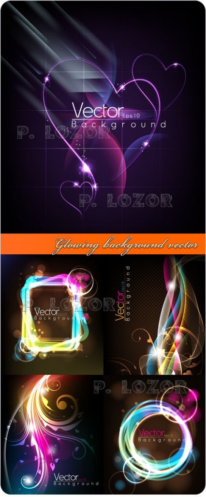 دانلود وکتور های بکگراند با پس زمینه نورانی Glowing background vector