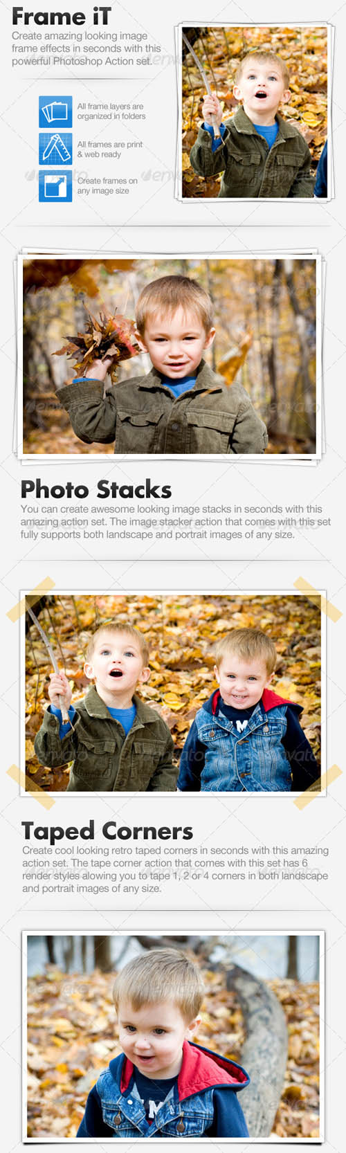 دانلود اکشن ساخت فریم و قاب برای عکس GraphicRiver Frame iT - Image Framing Action