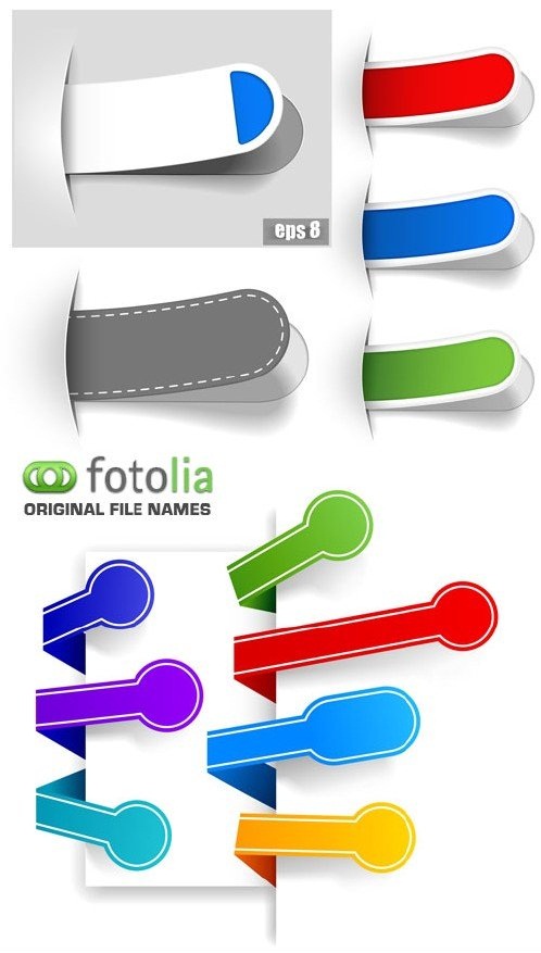 دانلود مجموعه وکتور نشانه گذاری Bookmark Vector Set