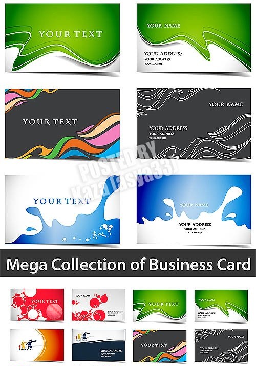 مجموعه تصاویر وکتور کارت ویزیت Business cards Vector