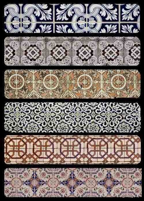 دانلود تکسچر یا بافت کاشیکاری با طرح های ایرانی Collection of tiled textures