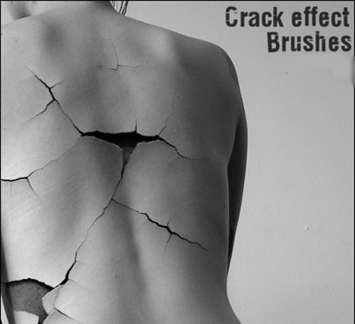 دانلود سری 2 براش ترک و شکاف برای فتوشاپ Crack Effect Brushes Set for Photoshop