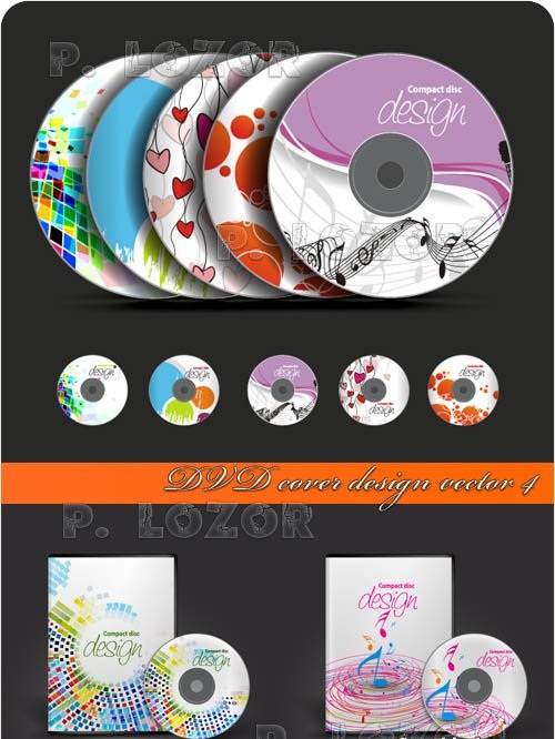 دانلود وکتور طرح روی CD و قاب CD