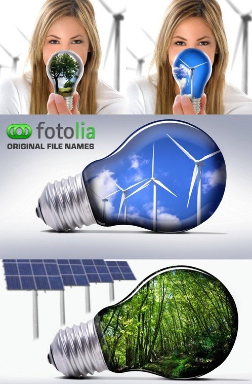 دانلود تصاویر استوک تکنولوژی و انرژی پاک Eco Technology - Stock Photo