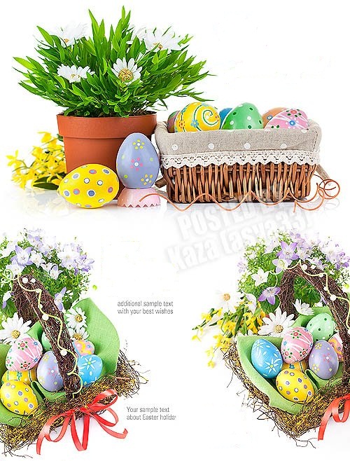 دانلود مجموعه ای از تصاویر استوک تخم مرغ های رنگی برای عید نوروز