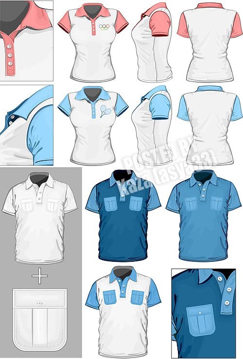 دانلود تصاویر وکتور تی شرت T-shirt vector