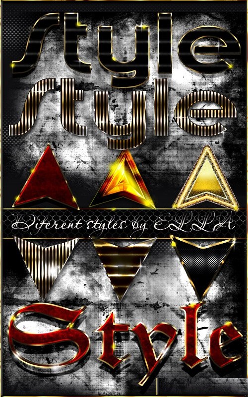 دانلود استایل یا افکتهای متن زیبای فتوشاپ Diferent styles