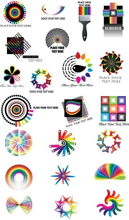 دانلود وکتور لوگوهای داینامیک Dynamic color logo pattern