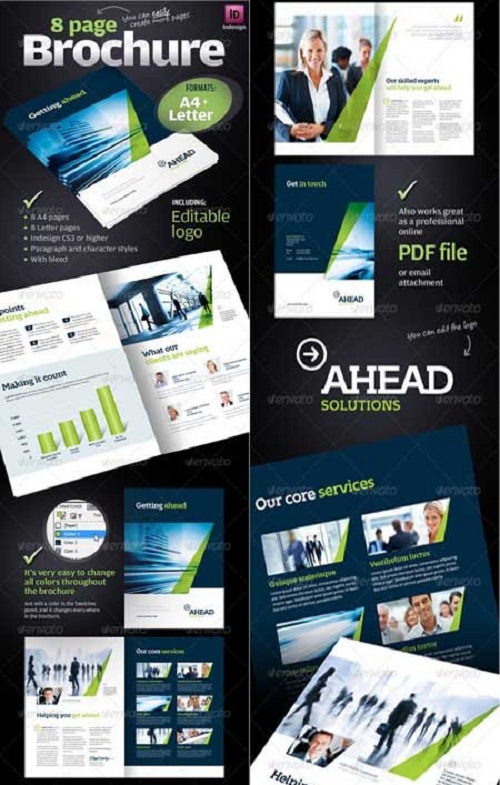 دانلود بروشور 8 صفحه ای آماده ایندیزاین Business Brochure