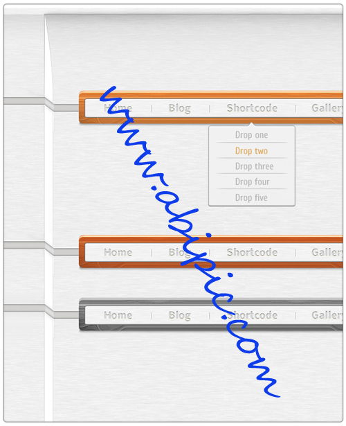 دانلود طرح لایه باز منوهای مخصوص سایت با طرح چوب Macwood Menu Sample Psd for Photoshop