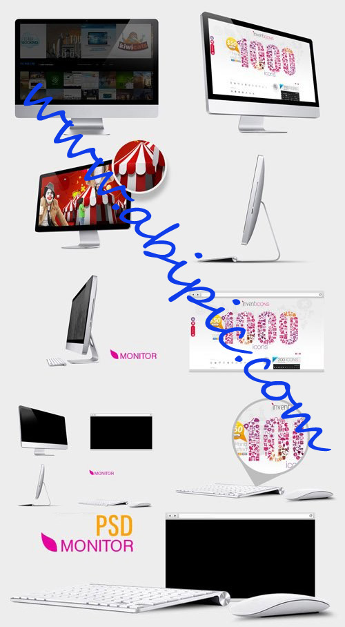 دانلود تصاویر لایه باز PSD مانیتور و صفحات نمایشگر برای فتوشاپ