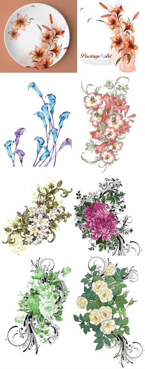 دانلود تصاویر لایه باز PSD گل های بهاری New Collection of Spring Flowers