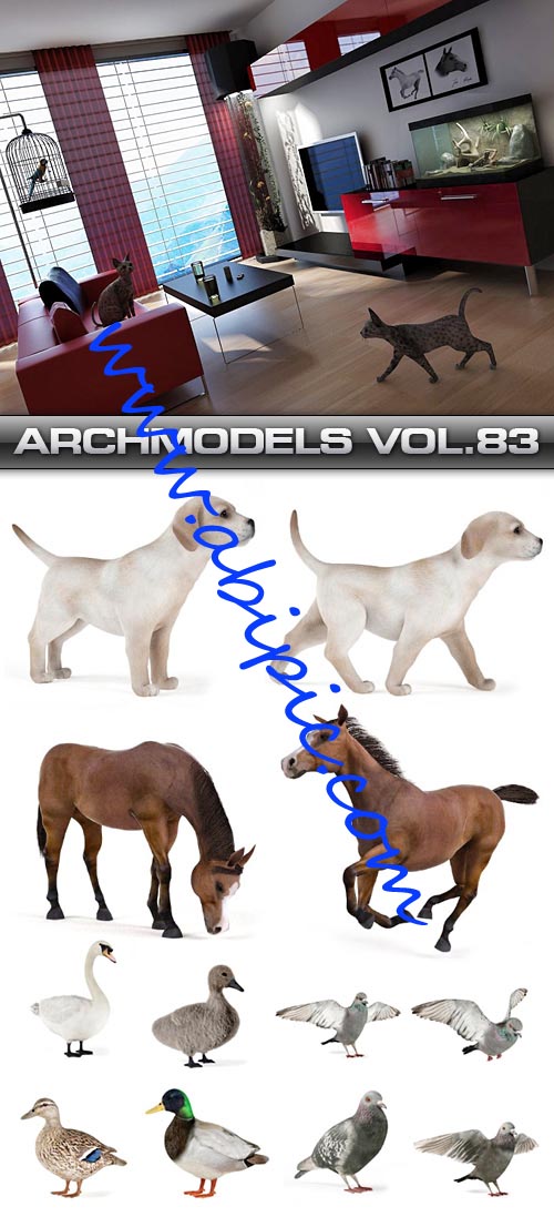 دانلود طرح و مدل های 3 بعدی حیوانات برای 3d max
