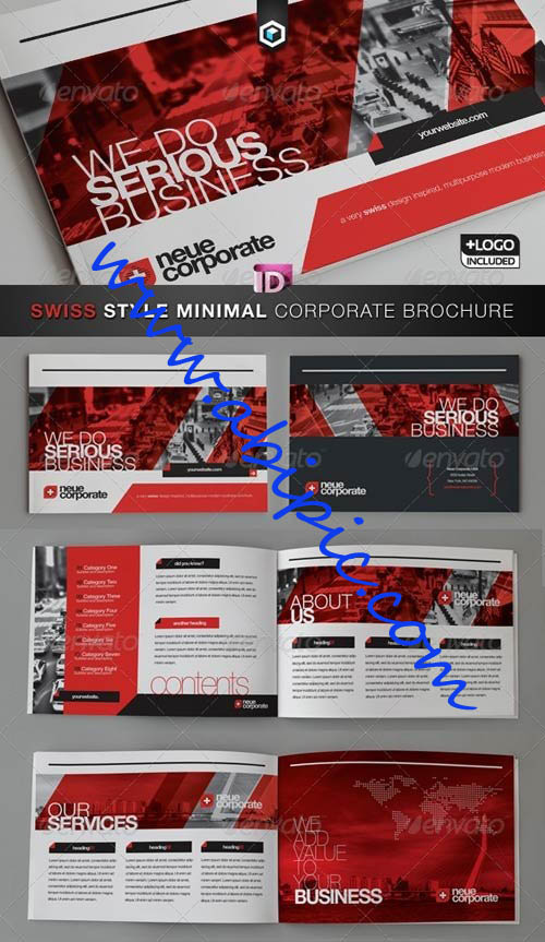 دانلود طرح آماده ایندیزاین بروشور و کاتالوگ سویسی