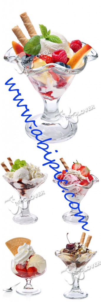 دانلود تصاویر استوک بستنی در لیوان Ice cream in glass