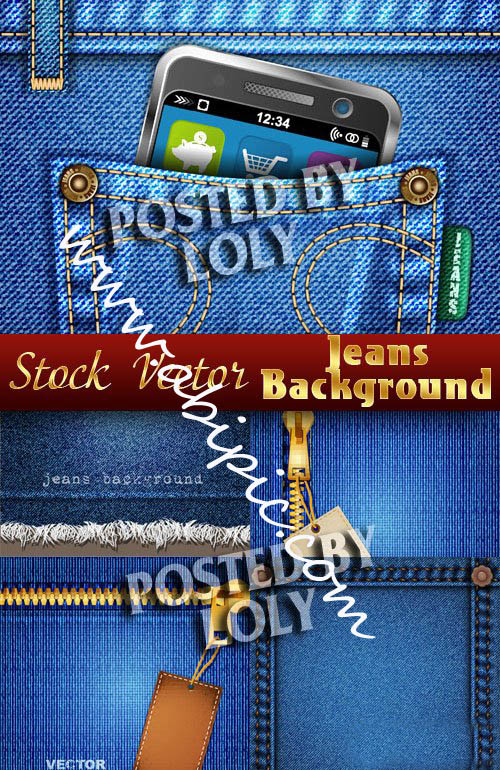 دانلود وکتور بکگراند های با طرح جین Jeans backgrounds Vector
