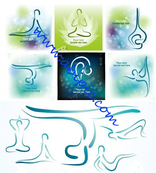 دانلود تصاویروکتور با طرح یوگا Yoga background